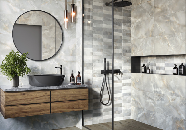 Фотография Коллекции Azimut керамической плитки для ванной от производителя - Alma Ceramica, в интернет магазине Casa-Ceramica
